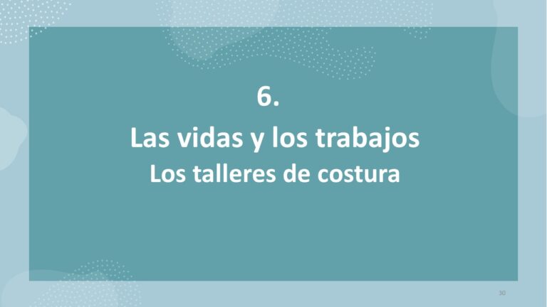 Los talleres de costura